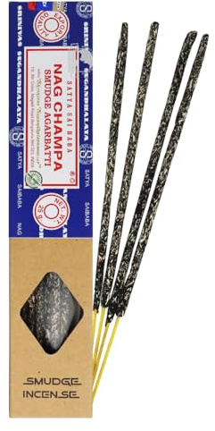 Satya - Natürliche Räucherstäbchen Smudge Mit Nag Champa - 10 Räucherstäbchen - Lange Brenndauer - 25 g