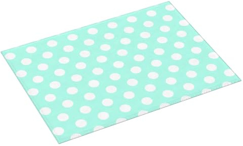 Große Abtropfmatten für Küchentheke, 45,7 x 61 cm, modisch, mintfarben, Punktemuster, saugfähige Mikrofaser-Abtropfmatte für Küchentheke, rutschfester Geschirrkorb mit Aufhängeschlaufe