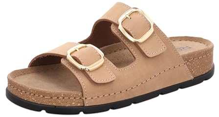 Rohde Damen Pantolette Leder Zweischnaller mit Memory-Fußbett D.Soave 5420