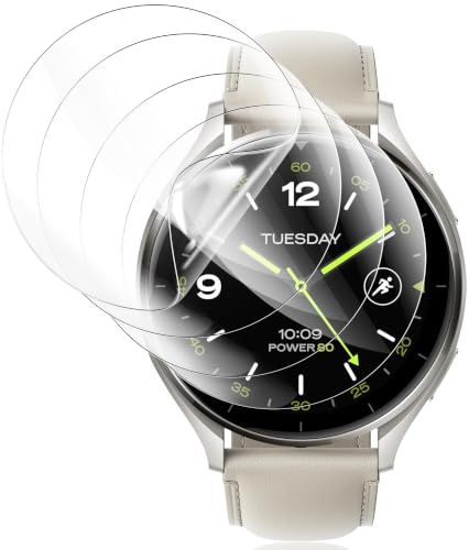 Gelaasso Protector de Pantalla para Xiaomi Watch 2, [4 Piezas] Película Flexible TPU, HD Transparente, Auto-cicatrizante, Antirrayas – para Estudiantes y Deportistas