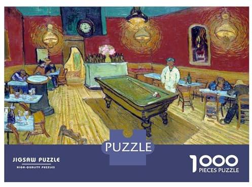 Puzzle Für Teenager, 1000 Teile Van Gogh The Night Cafe Puzzles Für Erwachsene, Denkspiel, Familienspaß, 52x38cm/1000pcs