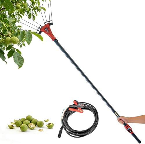 Shaker elettrico per olive e raccoglitrice di frutta – Raccoglitore vibrante portatile con palo regolabile per una raccolta efficiente delle olive