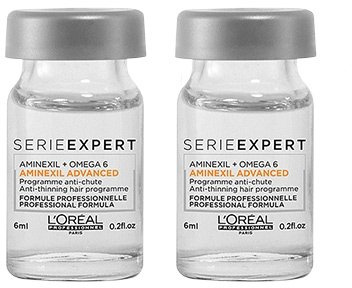 L'ORÉAL Professionnel Serie Expert Aminexil Advanced 10 x 6 ml, Flüssigkeit, Lotion, für Männer, Dünn, Haarausfall, Reduzierung, Dichte, Verankerung, 2 x 10 x 6 ml