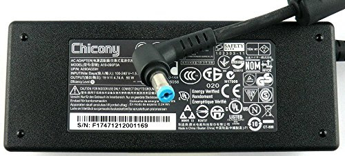 Acer - Alimentatore di rete originale per Acer Aspire 7741G, 19 V, 4,7 A, 90 W, cavo per la ricarica, adattatore CA + cavo di alimentazione