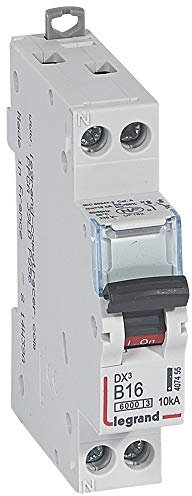 Disjoncteur DX³6000 - U+N 230V~ 16A - courbe B - 1 module