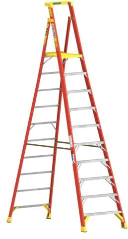 WERNER CO PD6210 Type IA Aluminum Podium Ladder - 10'