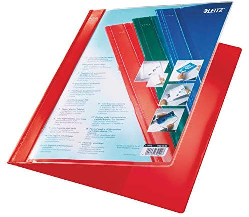 Esselte Leitz Hefter Exquisit, Präsentationstasche, A4, Überbreite, PVC, rot