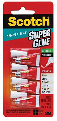Scotch Super Glue Gel 4/Pkg-.017oz