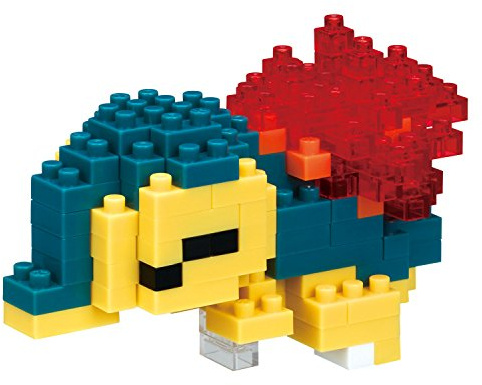 Bandai Nanoblock Cyndaquil Pokemon Model | Nanoblocks Building Blocks Puzzles For Adults And Kids | Plastic Model Kits With Mini Bricks Make Great Pokemon Gifts For Boys Girls And Adults Age 12+