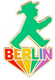 AMPELMANN Pin Anstecker Berlin Regenbogen
