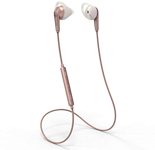 Urbanista Chicago Wireless Kopfhörer, IPX4 wasserdichte Bluetooth Ohrhörer, Freisprecheinrichtung, eingebaute Lautstärke und Musiksteuerung, In Ear Kopfhörer für Laufen, Sport, Training, Roségold