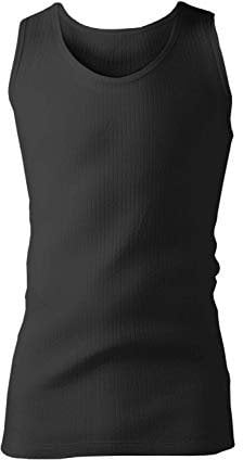 HEAT HOLDERS - Mens Winter Warm Cotton Thermal Underwear Sleeveless Vest (Medium (38-40 Chest), Charcoal)
