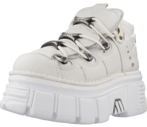 New Rock Rocky Stivaletti/Stivali Femmes Bianco - 37 - Stivaletti