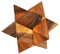 Stern Puzzle medium, Interlock 3D Puzzle mit 6 Teilen aus Holz, Star Puzzle, Stern Holzpuzzle, IQ Puzzle, IQ Test, Trick, Knobelspiel, Knobelholz Puzzle, Brain Teaser, Knobelaufgabe,