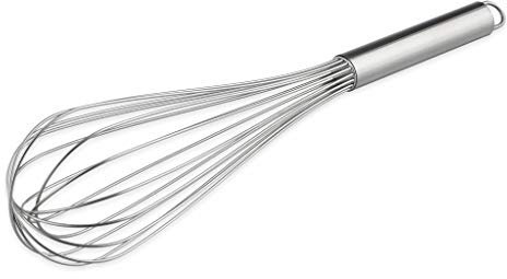 Thermohauser 5000245095 Fouet en acier inoxydable avec poignée en acier inoxydable et crochet 16 boucles 40 cm