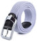 HANCHAO Stretchgürtel Flechtgürtel Elastische Stoffgürtel Geflochtener Unisex Gürtel für Damen und Herren Breit 3.5cm Weiß 90cm