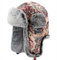 Cozomiz Wintermütze Warme Fliegermütze with Ohrenschützer für Herren Damen Fellmütze Kunstfell Russenmütze Pilotenmütze Hut Trappermütze Uschanka Blumendruck Pink Small