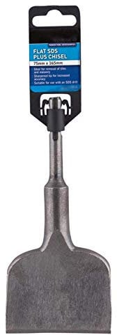 BlueSpot 75mm Wide SDS Chisel for Hammer Drill 165mm Long Flat Ended Sharp Tip