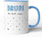 Tasse mit Spruch - Brudi du bist supi - Kaffeetasse Familie Bruder Geschenk-Idee/Tasse zum Geburtstag/Weihnachts-Geschenk (Blau, Bruder)
