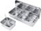 3 Grids Stainless Steel Seasoning Box Condiment Storage Containers Spice Jar Kitchen Container Set with Spoons Kitchen Utensils