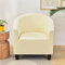 Highdi Sesselschoner Elastisch Sesselüberwurf, Einfarbig Modern Club Chair Stretch Sesselhusse, Universal Sofabezug für Einzelsofa, Clubsessel, Cocktailsessel (Beige)