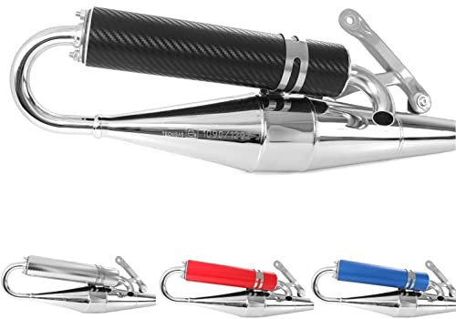 Tecnigas Next-R, Sportauspuff kompatibel mit Speedfight 3, Jetforce Jet Force, Ludix (liegend/horizontal) (2 Takt / 50ccm) (Carbon)