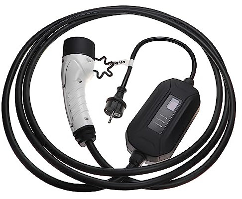 vhbw Ladekabel Typ 2 zu Typ F CEE 7/7 kompatibel mit Cupra Born, Formentor PHEV Elektroauto, 1-phasig, 16 A, 3,5 kW, 5 m