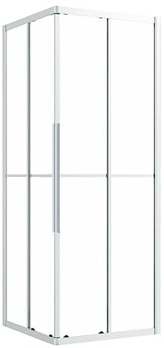 vidaXL Cabine de Douche Écran de Douche Paroi de Douche Salle de Bain Accessoire de Baignoire Installation d'angle Intérieur ESG Dépoli 80x80x180 cm