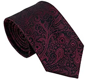 VIZENZO Corbata para hombre Cachemir y Lisas (Fucsia; Buganvilla)