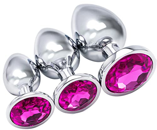 Plug Anal Sex Toýs Femme, Sex Toys Plugs Anals en Métal 3 Pièces Sex Toy, Sex Toýs Metal Plug Anale Femme d Panier de Vélo Panier vélo Pliant