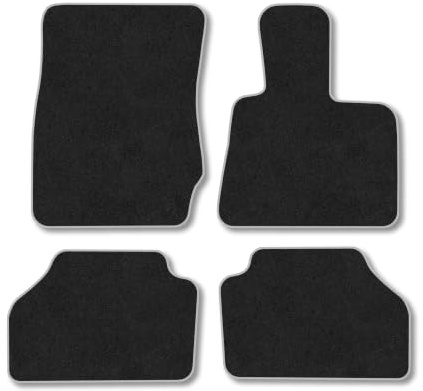 BMW X4 (2014-2018) Carpet Car Mats | Grey Edge Trim Tailored Fit Floor Mats Full Coverage Protection Accessories Easy Clean Anti Slip Made in the UK