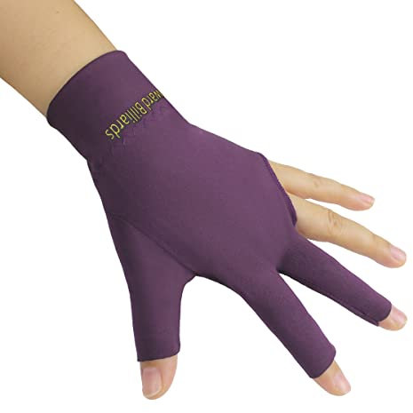 PolyMath Billiard Gloves Set of 10 3-Finger Snooker Gloves Pool Cue Gloves, Spandex Lycra, for Left or Right Hand, Men and Women