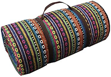 Picknickdecke, wasserdicht, Boho-Stil, verdickte Picknickmatte aus Segeltuch, sanddicht, Ethno, extra große Stranddecke, feuchtigkeitsbeständige Matte, maschinenwaschbarer Teppich für Camping, Garte