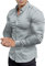 EOUOSS Men’s Muscle Fit Dress Shirts Athletic Slim Fit Long Sleeve Stretch Wrinkle-Free Casual Button Down Shirt, Iron Grey, Large