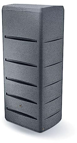 Poseidon - Serbatoio per acqua piovana rettangolare, 260 litri, colore: grigio granito in materiale resistente ai raggi UV e alle intemperie, resistente al gelo, per acqua piovana