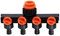 Répartiteur de tuyau d'arrosage à 4 voies, connecteur de robinet de jardin connecté de 1/2,3/4,1, tuyau ou dérivateur d'eau de robinet, distributeur de robinet d'eau à 4 voies pour irrigation de