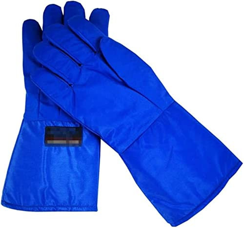 ETomey Hitze-/feuerbeständige Handschuhe, Gartenhandschuhe, Arbeitshandschuhe, Kühllagerung, Kryo-Arbeitshandschuh, schnittfest, lange Unterarmschutzstulpe (Größe: 38 cm)