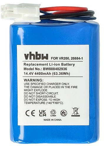 vhbw Akku kompatibel mit Vorwerk Kobold VR200 Saugroboter (4400 mAh, 14,4 V, Li-Ion)