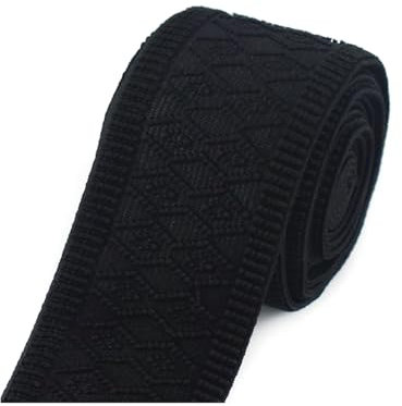 NEFLUM 2 Meter 50mm Breite Gummibänder Buntes Muster Gurtband Kleidung Handtasche Tasche Gurtband DIY Nähzubehör, Schwarz, 50mm