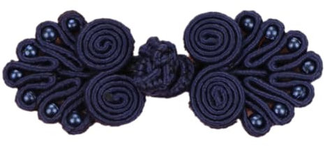 10 Paar Chinesische Knoten Froschknöpfe Verschluss Nähen Verschlüsse,Chinesische Verschlussknöpfe,für Pullover Mäntel Schal Cardigan,Cheongsam,Tang,Anzug,Strickjacke,Kostüme Outfit Nähen,Dunkelblau