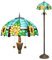 Tiffany Stehlampe Blau Gelbe Sonnenblumen Buntglas Lampen für Wohnzimmer Schlafzimmer Büro Beleuchtung Rustikale Ecke Deco Stehende Hohe Vintage Kinder Ästhetische mediterrane Stil Lampe