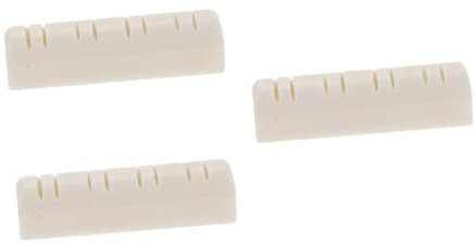 TOYANDONA White Mandolin String Saddles 3pcs Replacement Nuts Easy to Install Ideal for Mandolin Tuning