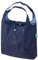 ECO CHIC Lightweight Foldable Reusable Shopping Bag Water Resistant Tote Bag (Stars and Moons Navy)
