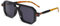 Dollger Retro Sonnenbrille für Herren Damen Square 70s Trendy Sonnenbrille Vintage 90s Frame,Schwarz