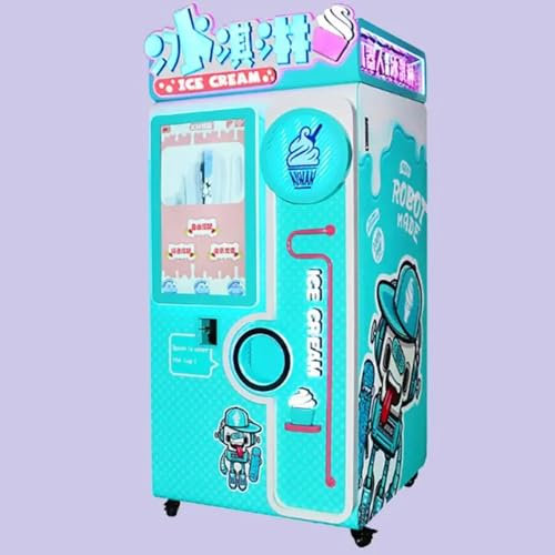 Máquina expendedora de helados 24/7: producción rápida de helados en 20 segundos, sabores y ingredientes personalizables, eficiencia energética, pantalla de doble idioma, notificaciones remotas y