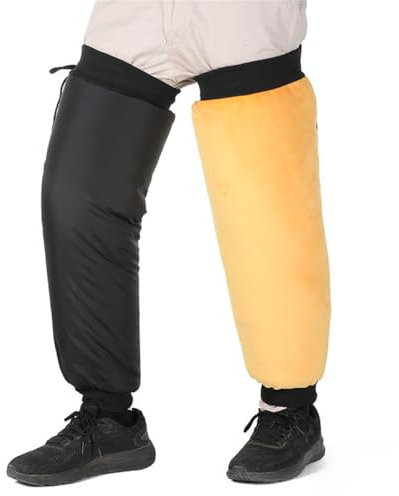 HPONEZJ Kniewärmer Motorrad Winter Beinstulpen Wasserdicht Beinwärmer Reflektierend Knieschoner Gefüttert Winddicht Kniebandage Rutschfest Knieschützer Thermisch Kniepolster für Fahrrad Schneemobil