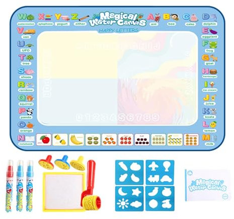 Tapis de dessin et de peinture propre, planche à dessin réutilisable pour peindre et écrire, tapis pour peindre avec de l'eau, 100 x 80 cm, tapis