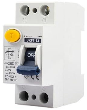 IONQXIDLD Disjoncteur à Courant différentiel résiduel UKF7 2P, disjoncteur de Fuite 30mA 300mA 16A 25A 40A Type AC(40A 300mA)