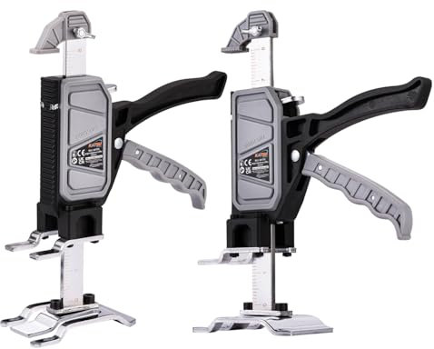 KATSU Tools 2 Pack Labor Saving Arm Jack, Heavy Duty 10 Inch 255mm Multi-function Hand Lifting Jack Tool, 150kg Load, Wall Tile Locator Door Panel Cabinet Furniture Lifter Carpenter Clamp
