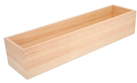 RORPOIR Caja de Almacenamiento Cuadrada de Madera Pequeña Khaki | Espacio Amplio, Diseño Portátil, Acabado Minimalista y Elegante, Organizador para Manualidades y Escritorio